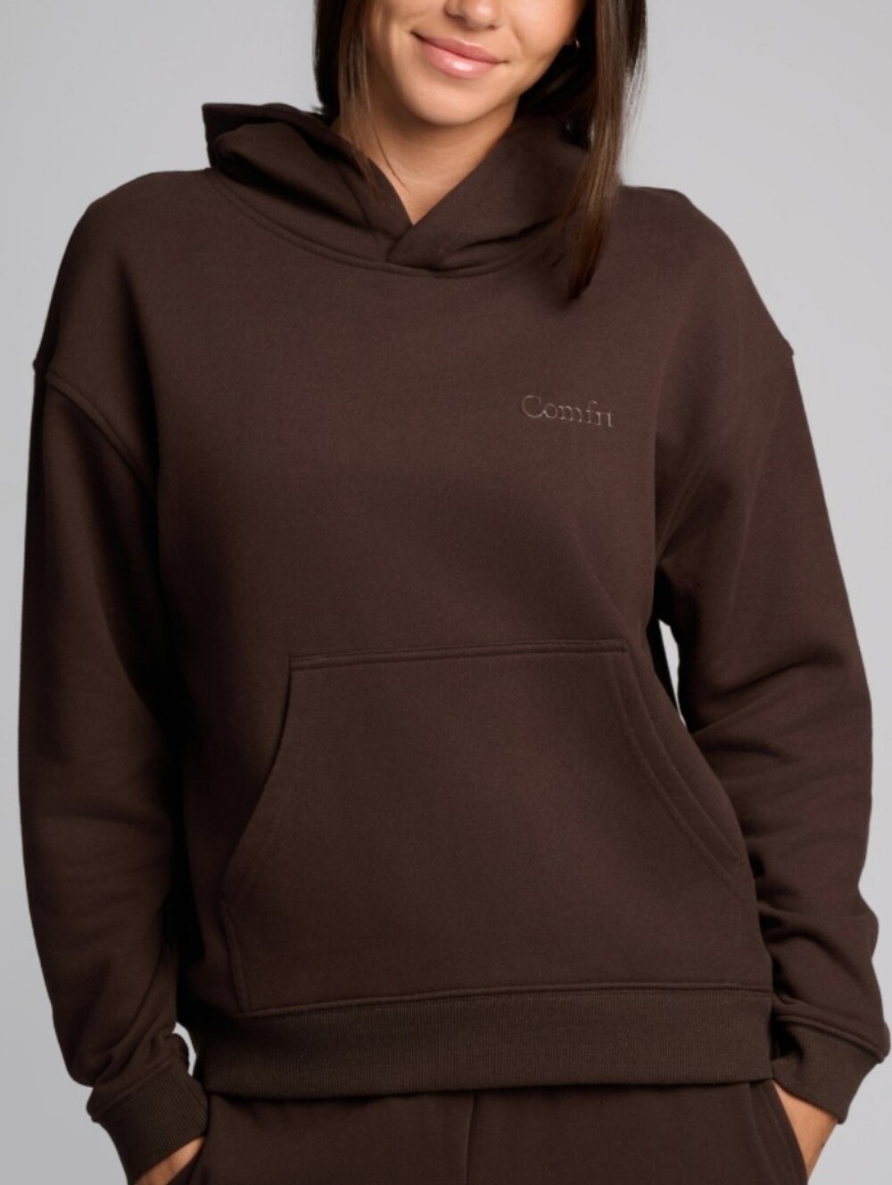 Women's Brown Pullover Hoodie